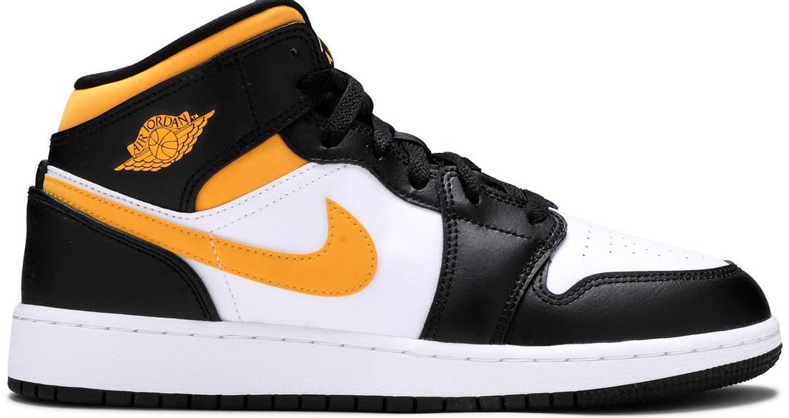 Air Jordan 1 Mid "Black University Gold" (GS/Juniors) (2021) | MrSneaker