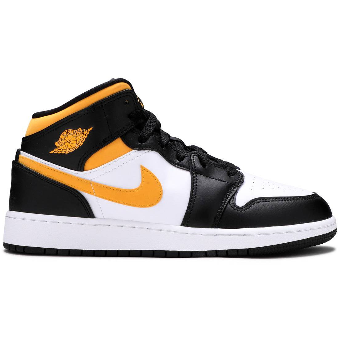 Air Jordan 1 Mid "Black University Gold" (GS/Juniors) (2021) | MrSneaker