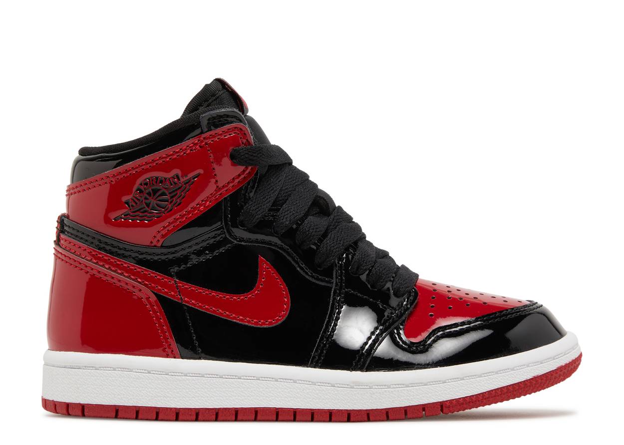 Air Jordan 1 Retro High OG "Patent Bred" (PS/Kids) | MrSneaker