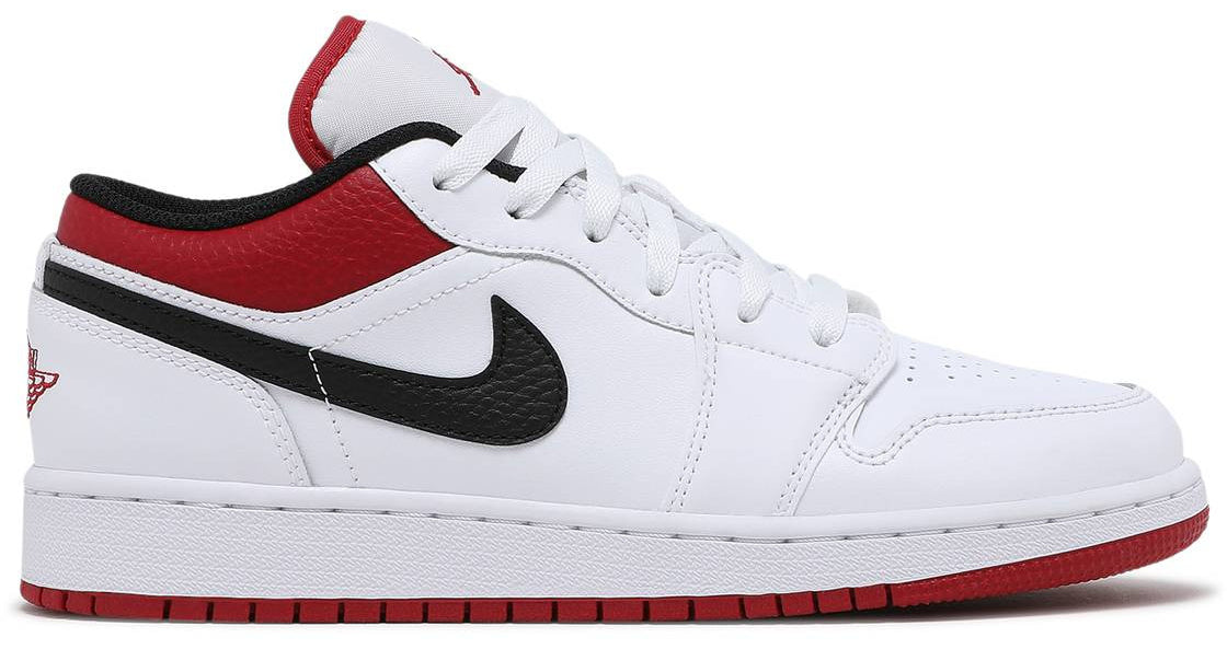 Air Jordan 1 Low "White Gym Red" (GS/Juniors) (2021) | MrSneaker