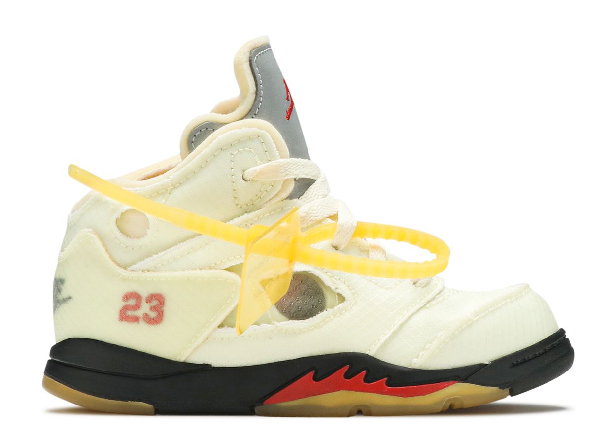 Off-White X Air Jordan 5 Retro SP TD "Sail" (2020) | MrSneaker