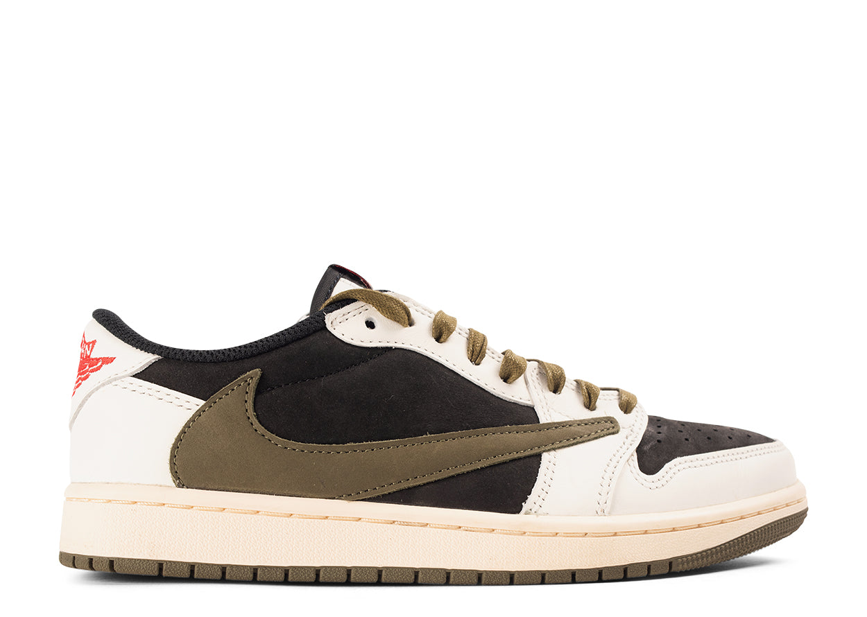 Pre-owned Travis Scott X Air Jordan 1 Low OG SP "Olive" (Wmns) (2023) UK7 | MrSneaker