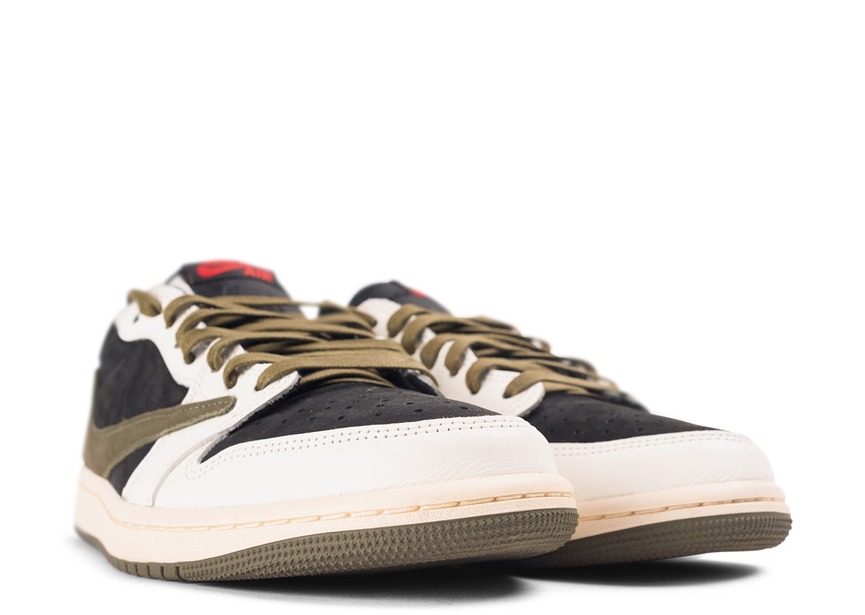 Pre-owned Travis Scott X Air Jordan 1 Low OG SP "Olive" (Wmns) (2023) UK7 | MrSneaker