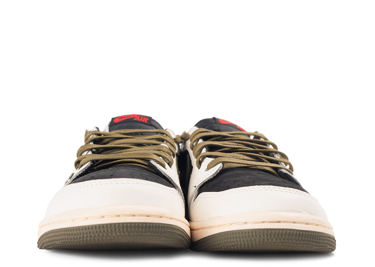 Pre-owned Travis Scott X Air Jordan 1 Low OG SP "Olive" (Wmns) (2023) UK7 | MrSneaker