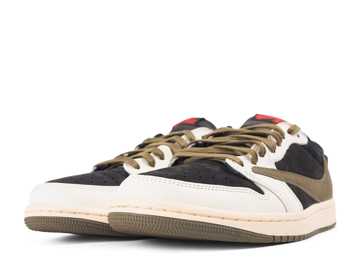 Pre-owned Travis Scott X Air Jordan 1 Low OG SP "Olive" (Wmns) (2023) UK7 | MrSneaker