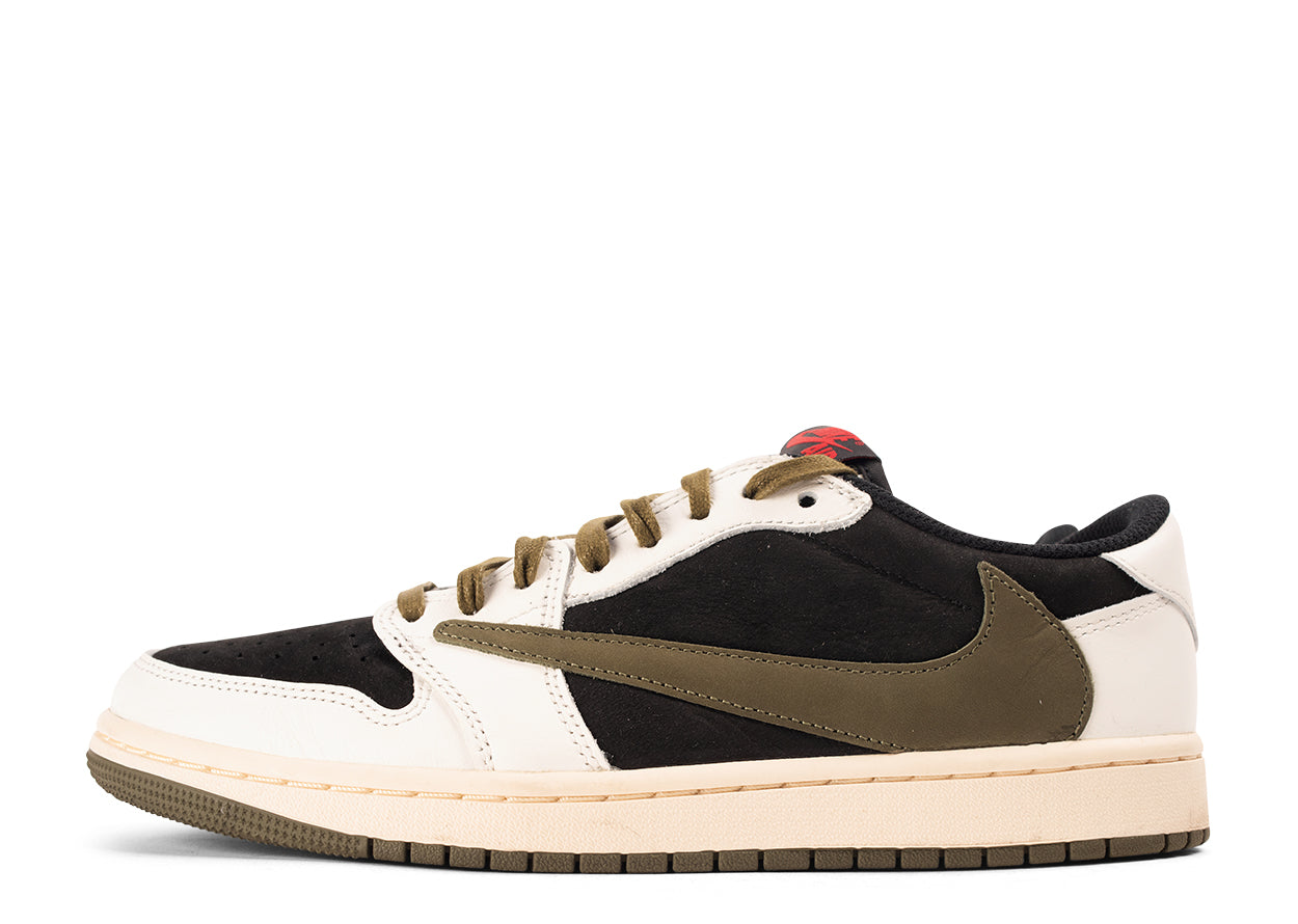 Pre-owned Travis Scott X Air Jordan 1 Low OG SP "Olive" (Wmns) (2023) UK7 | MrSneaker
