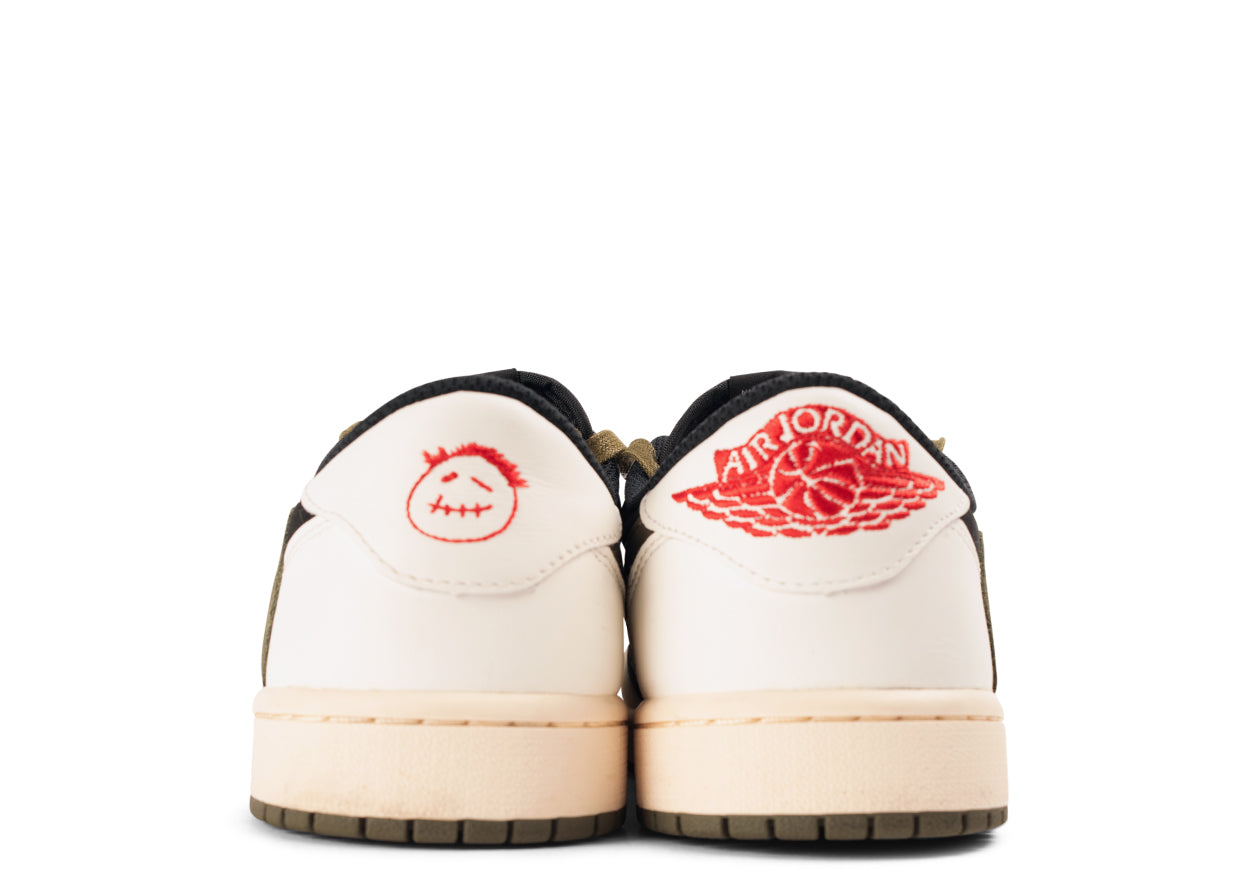 Pre-owned Travis Scott X Air Jordan 1 Low OG SP "Olive" (Wmns) (2023) UK7 | MrSneaker