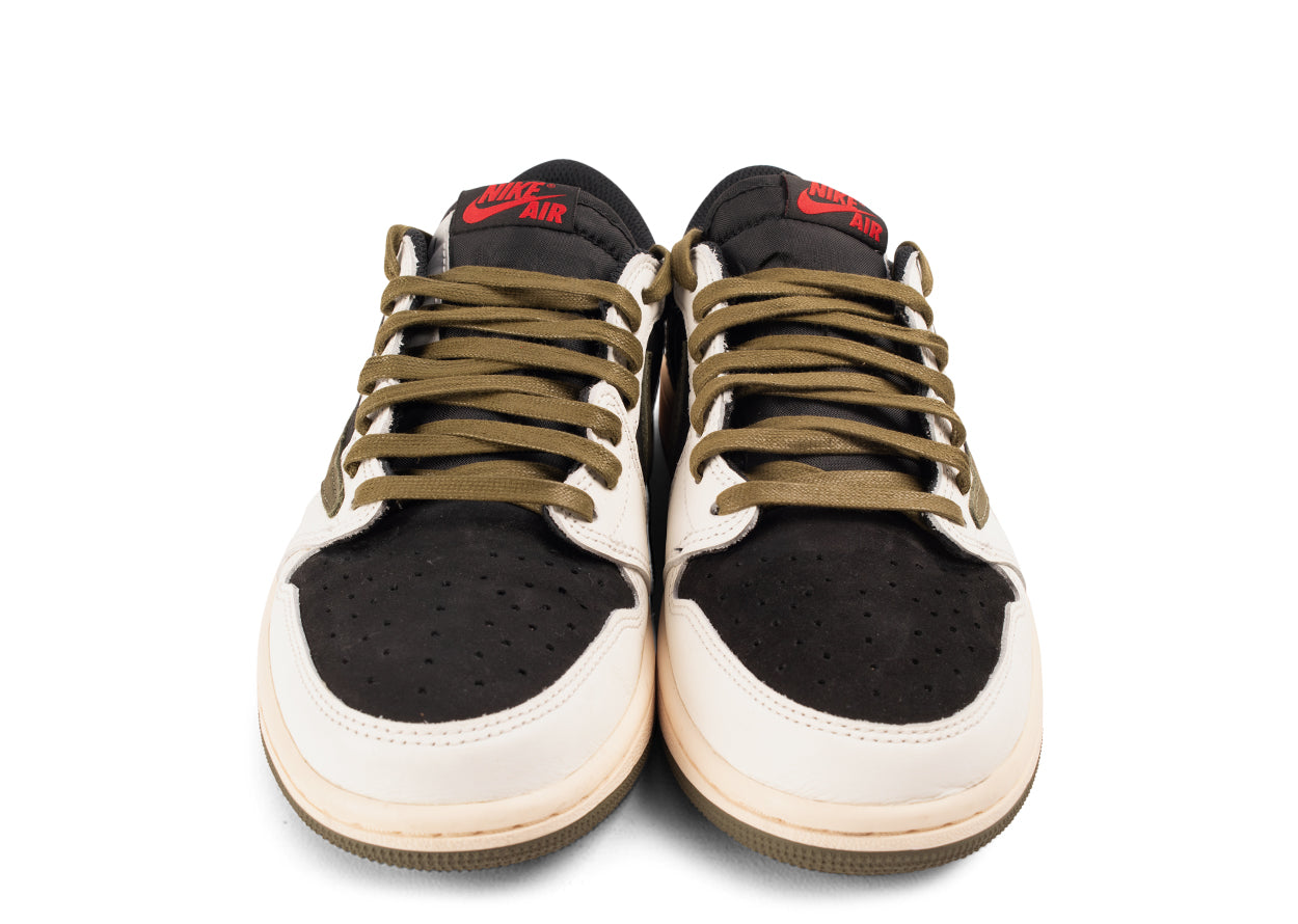 Pre-owned Travis Scott X Air Jordan 1 Low OG SP "Olive" (Wmns) (2023) UK7 | MrSneaker