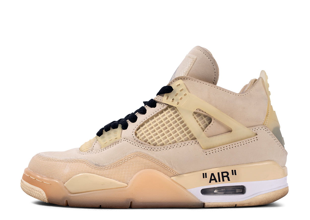 Pre-owned Off-White X Air Jordan 4 Retro "Sail" (2020) UK6.5 | MrSneaker