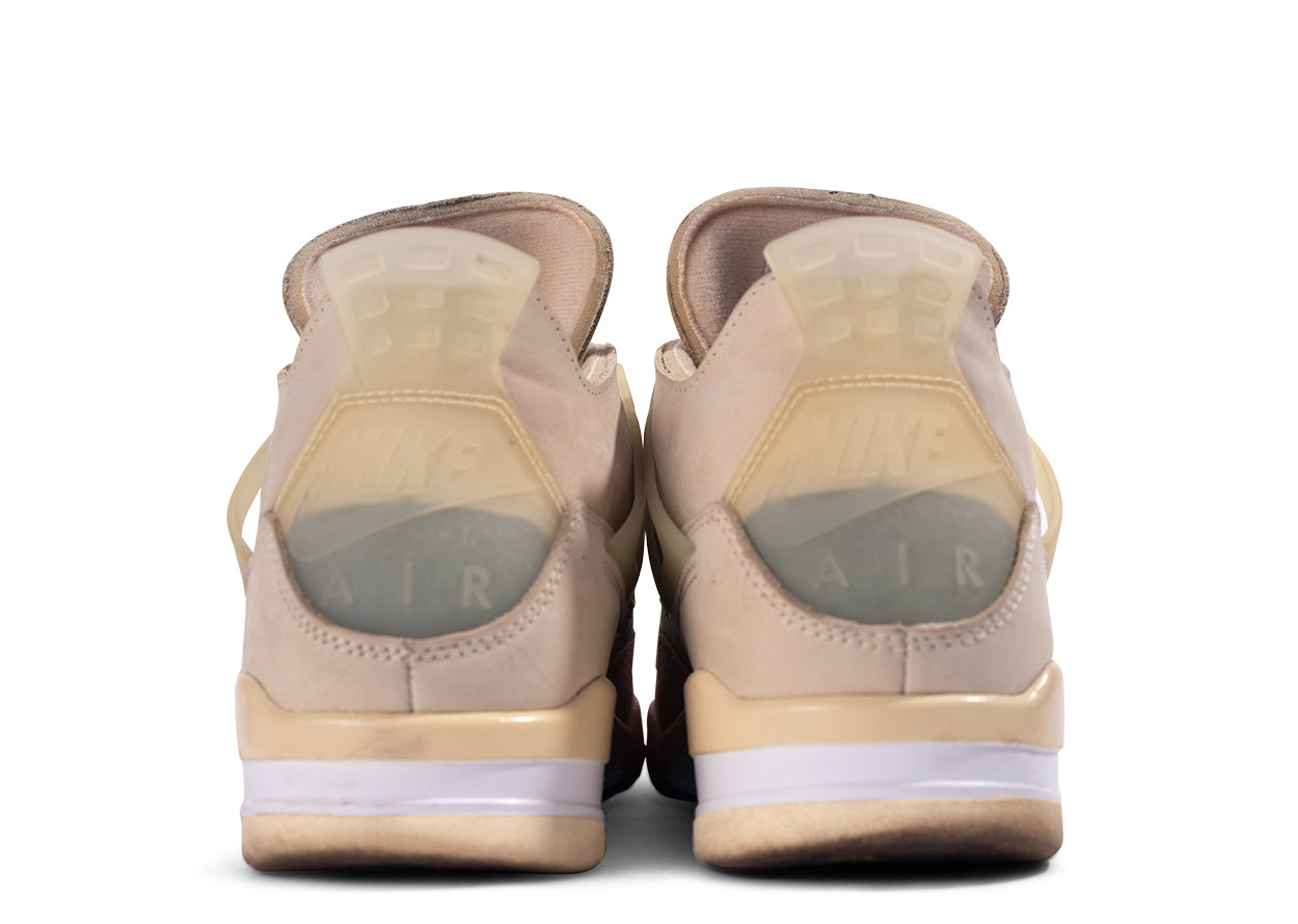 Pre-owned Off-White X Air Jordan 4 Retro "Sail" (2020) UK6.5 | MrSneaker