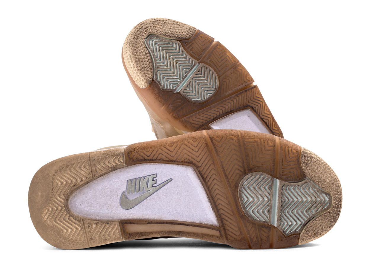 Pre-owned Off-White X Air Jordan 4 Retro "Sail" (2020) UK6.5 | MrSneaker