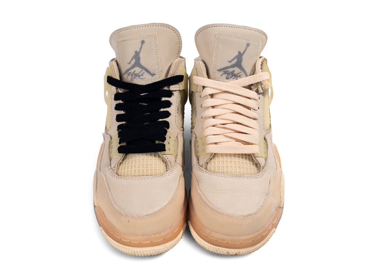 Pre-owned Off-White X Air Jordan 4 Retro "Sail" (2020) UK6.5 | MrSneaker