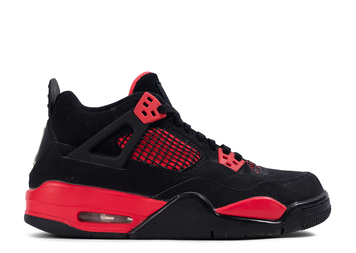 Pre-owned Air Jordan 4 Retro "Red Thunder" (GS/Juniors) (2022) UK6 | MrSneaker