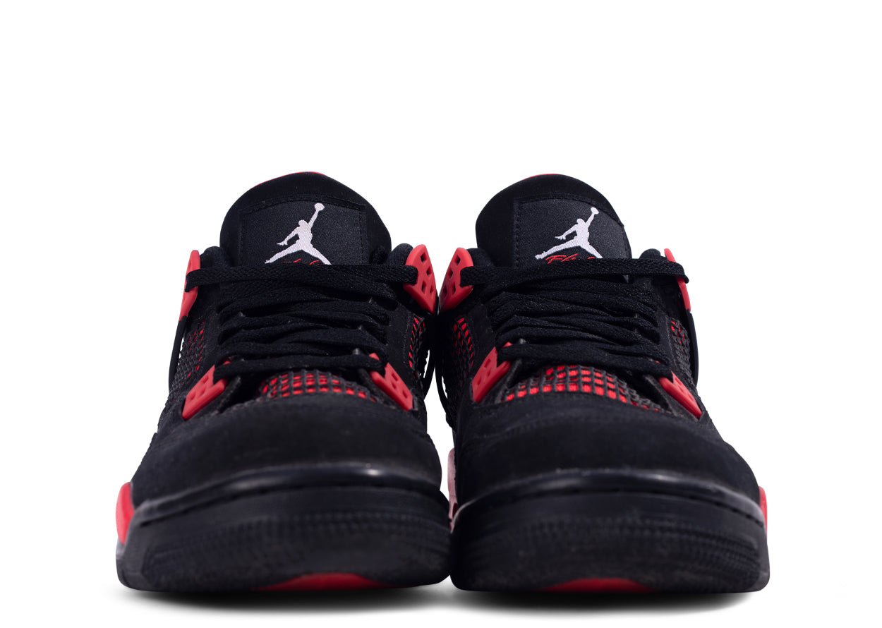 Pre-owned Air Jordan 4 Retro "Red Thunder" (GS/Juniors) (2022) UK6 | MrSneaker