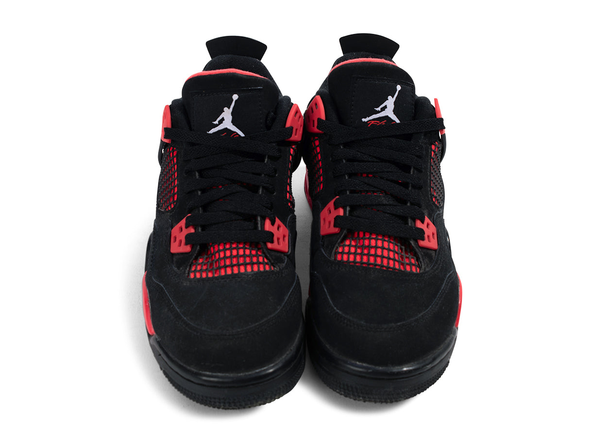 Pre-owned Air Jordan 4 Retro "Red Thunder" (GS/Juniors) (2022) UK6 | MrSneaker