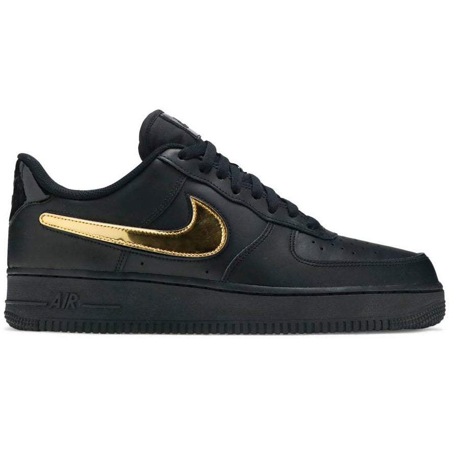 Air Force 1 Low 07 LV 8 Removable Swoosh Black Gold (2019) | MrSneaker