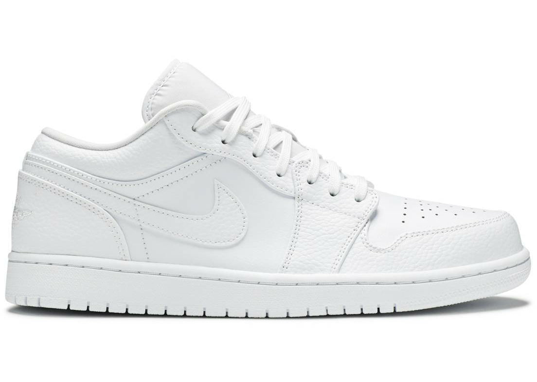 Air Jordan 1 Low "Triple White" Tumbled Leather (2020) | MrSneaker