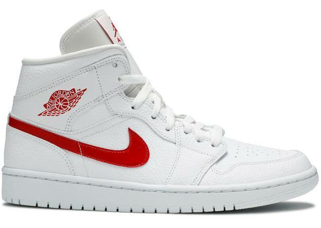 Wmns Air Jordan 1 Mid "White University Red" (2020) | MrSneaker
