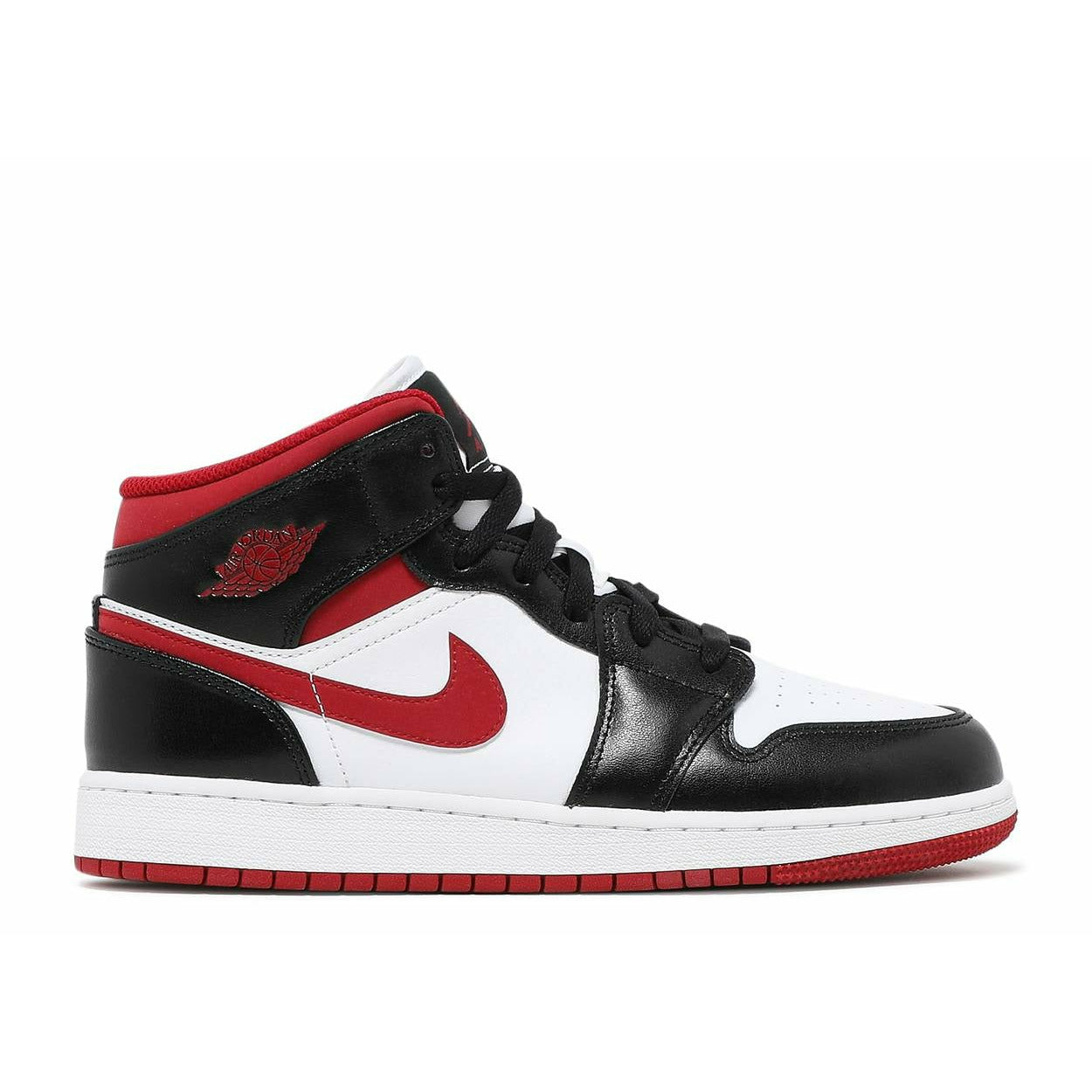 Air Jordan 1 Mid "Gym Red Black White" (GS/Juniors) (2021) | MrSneaker
