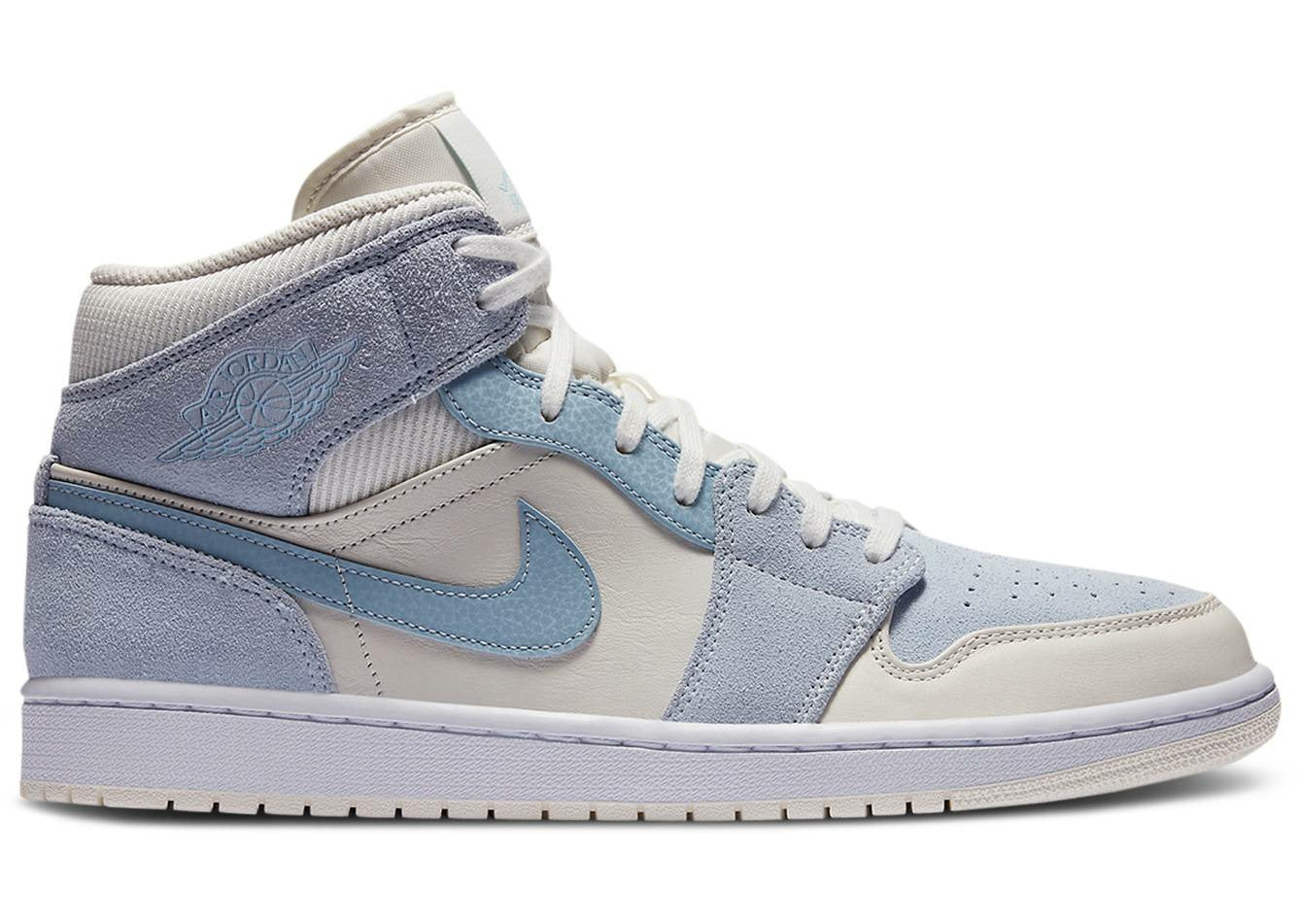 Air Jordan 1 Mid SE "Mixed Textures" (Celestine Blue) (2020) | MrSneaker
