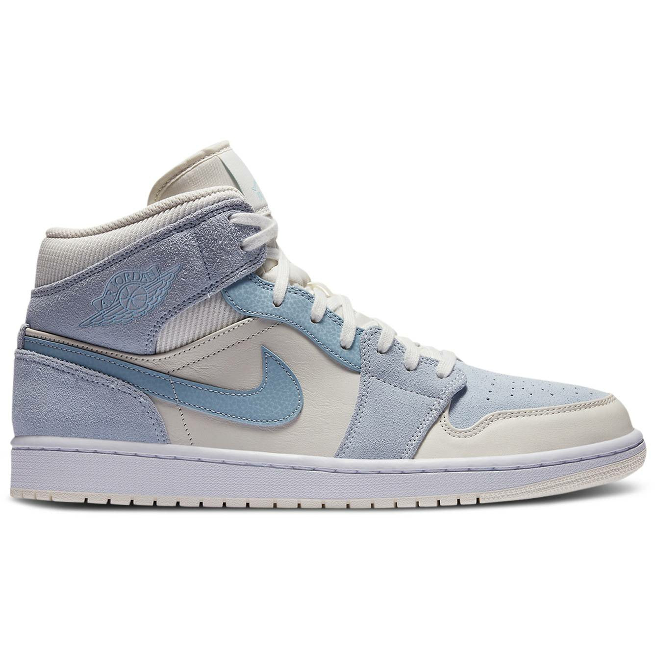 Air Jordan 1 Mid SE "Mixed Textures" (Celestine Blue) (2020) | MrSneaker