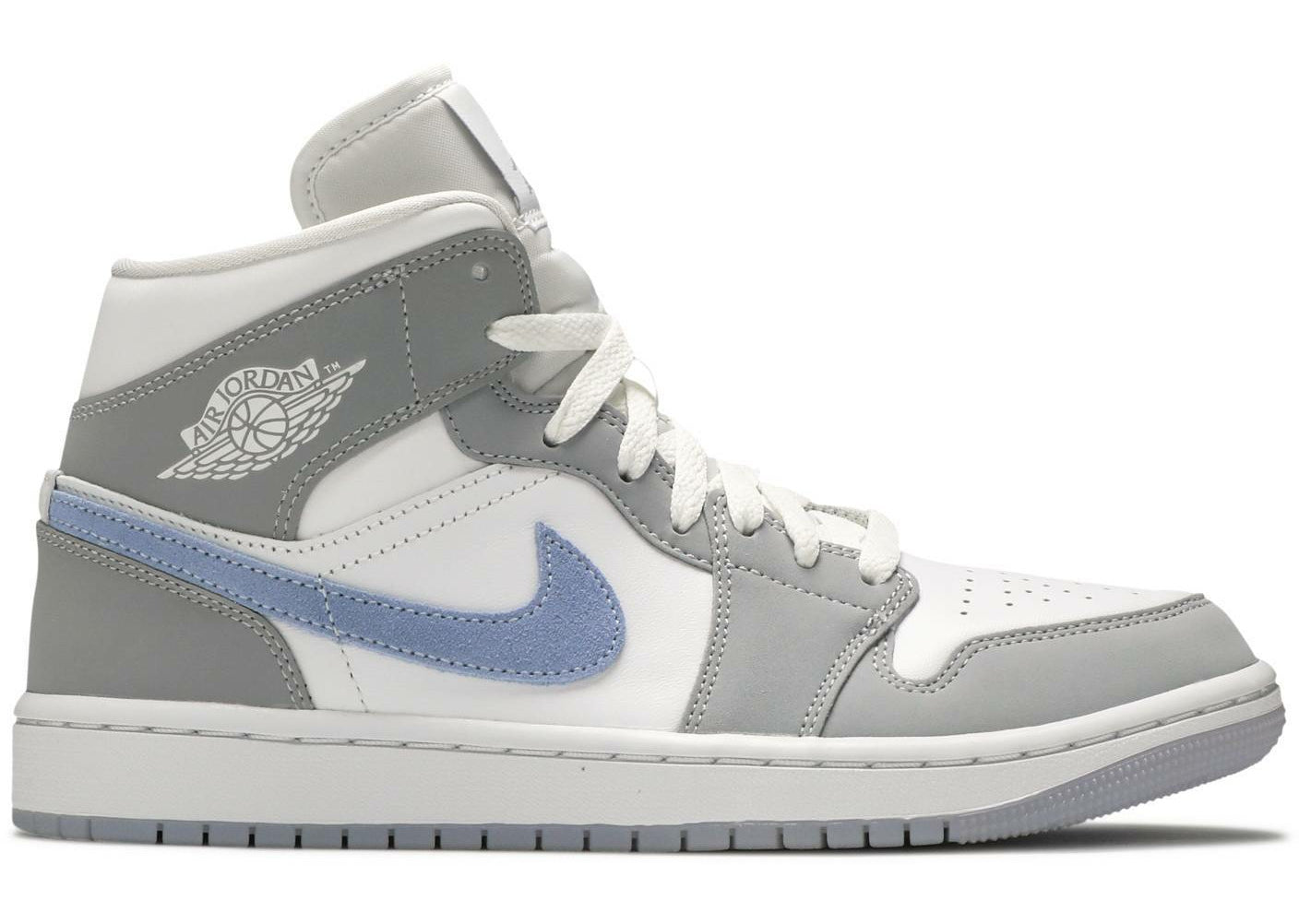 Wmns Air Jordan 1 Mid "Wolf Grey Aluminum" (2021) | MrSneaker