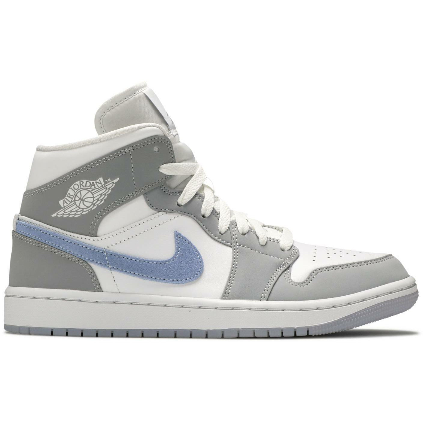 Wmns Air Jordan 1 Mid "Wolf Grey Aluminum" (2021) | MrSneaker