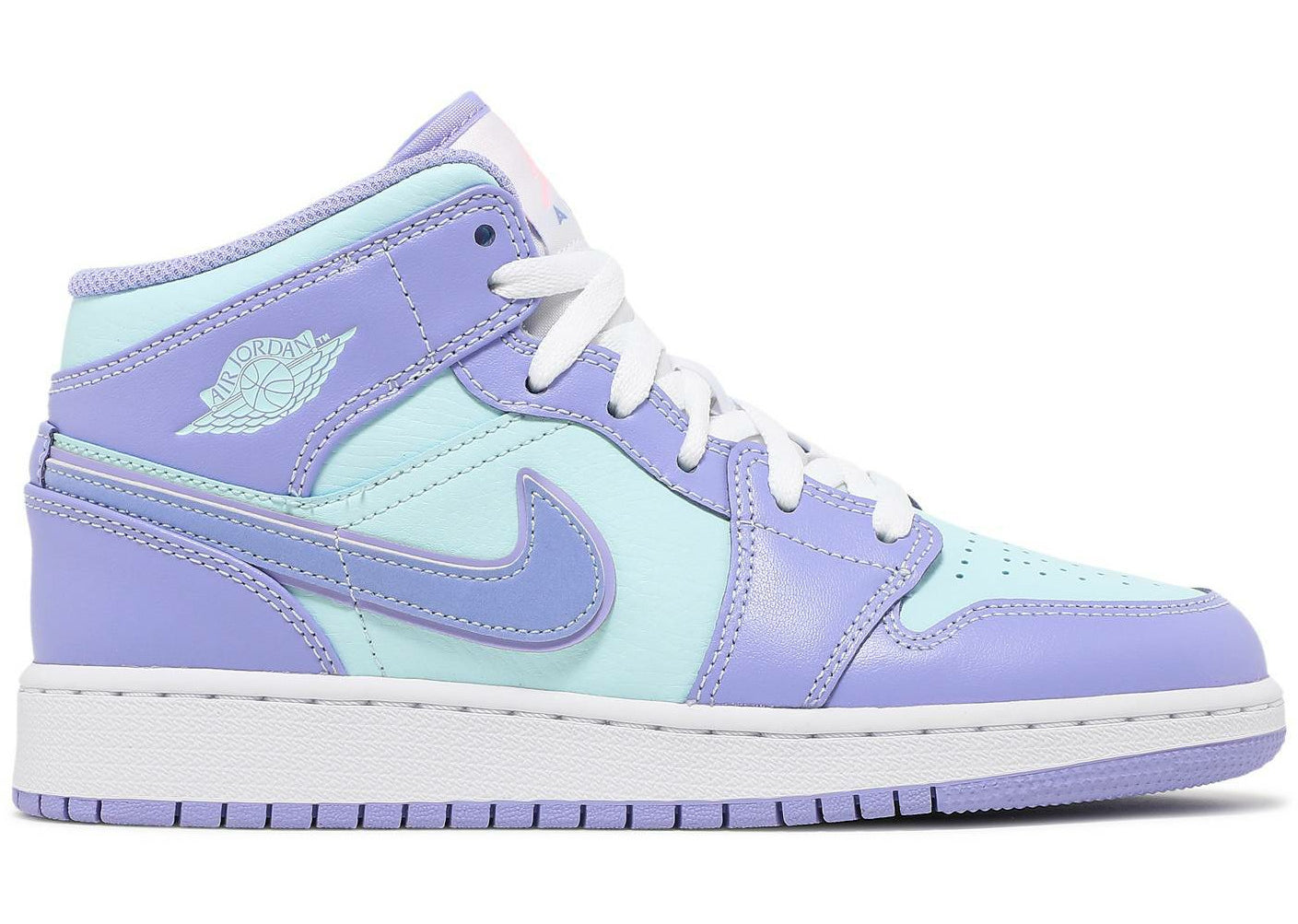 Air Jordan 1 Mid "Purple Aqua" (GS/Juniors) (2021) | MrSneaker