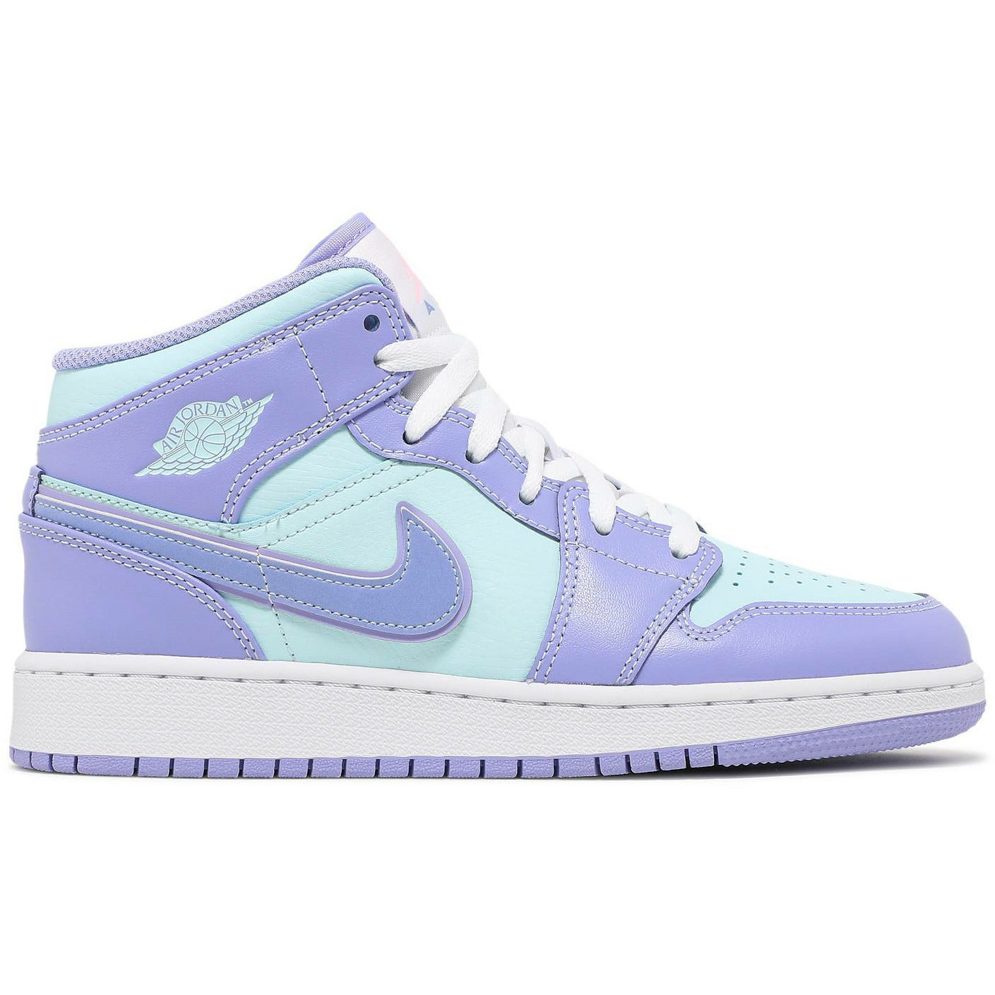 Air Jordan 1 Mid "Purple Aqua" (GS/Juniors) (2021) | MrSneaker