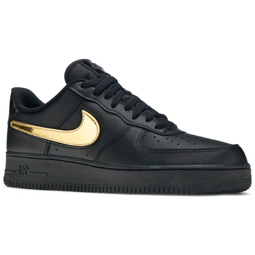 Air Force 1 Low 07 LV 8 Removable Swoosh Black Gold (2019) | MrSneaker