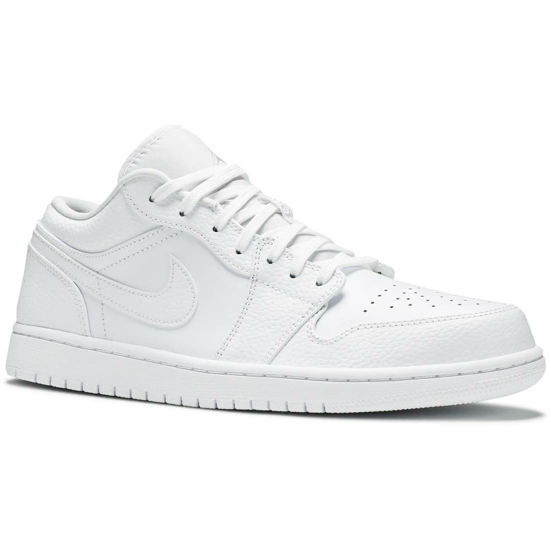 Air Jordan 1 Low "Triple White" Tumbled Leather (2020) | MrSneaker