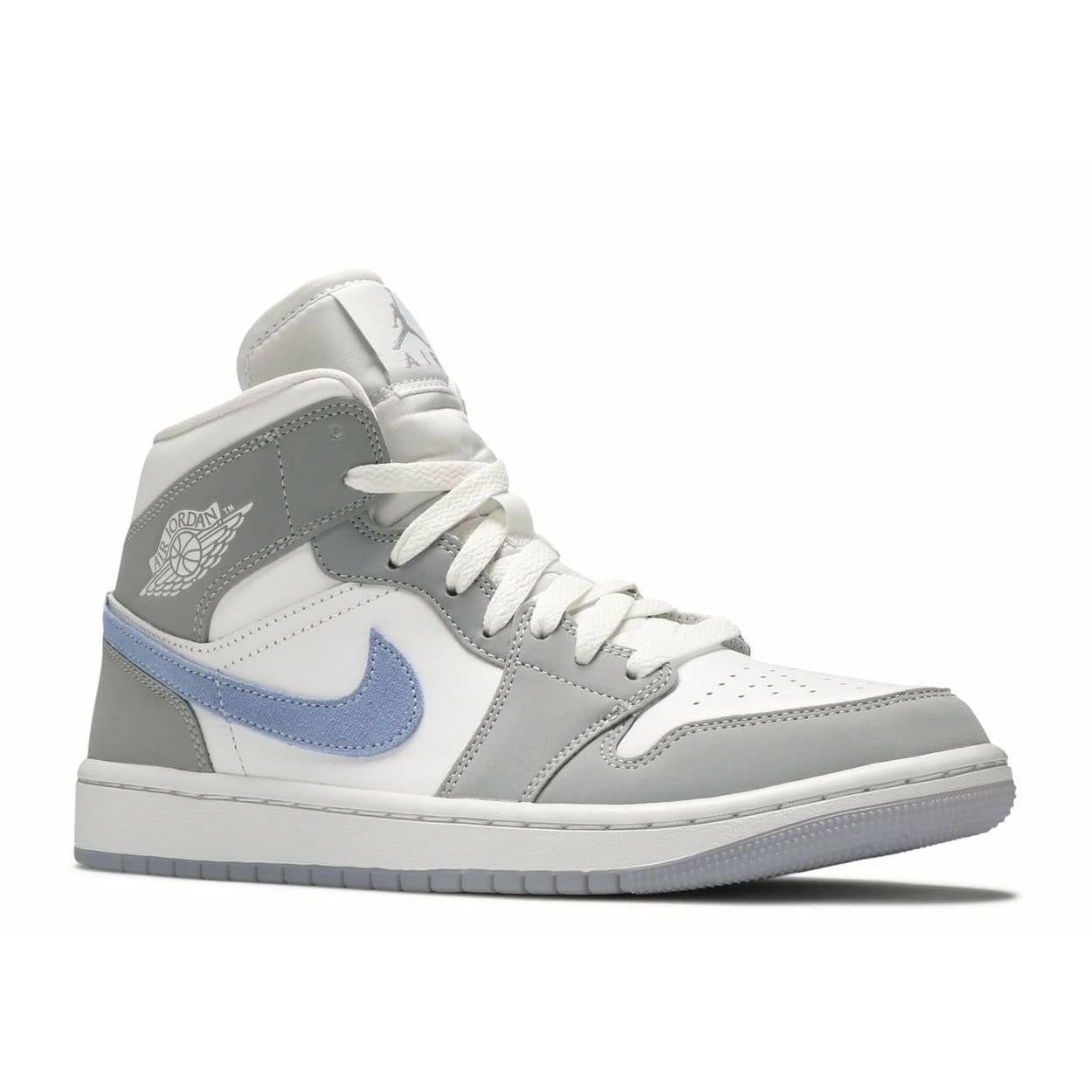 Wmns Air Jordan 1 Mid "Wolf Grey Aluminum" (2021) | MrSneaker