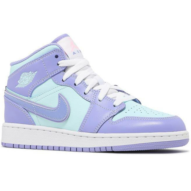 Air Jordan 1 Mid "Purple Aqua" (GS/Juniors) (2021) | MrSneaker