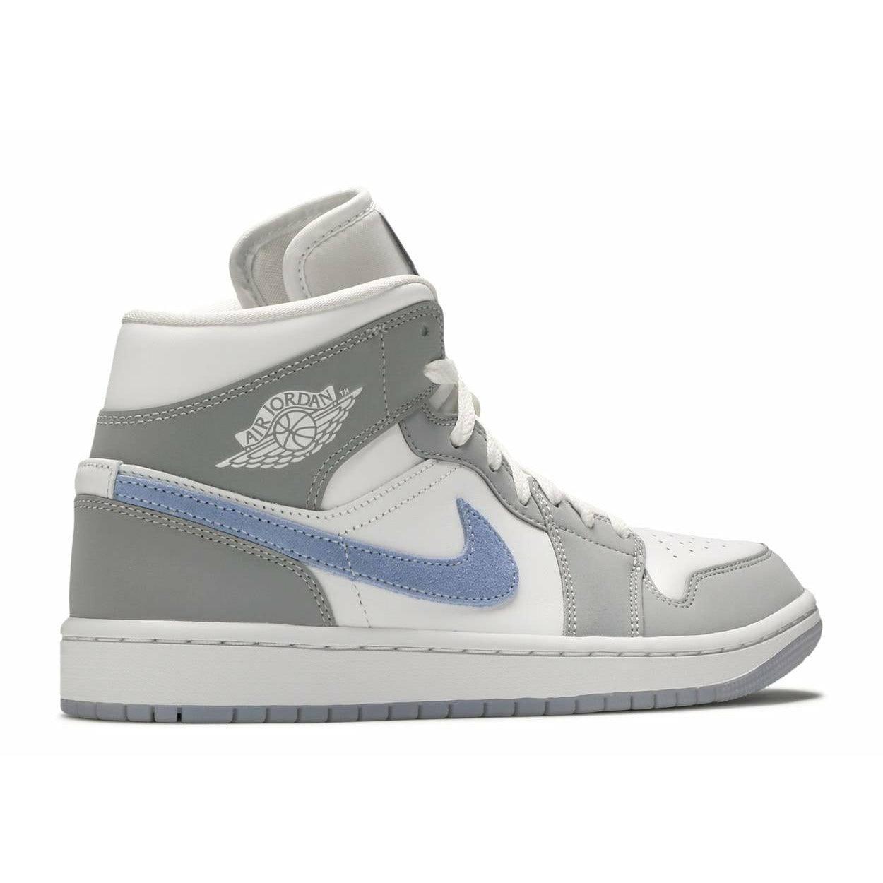 Wmns Air Jordan 1 Mid "Wolf Grey Aluminum" (2021) | MrSneaker