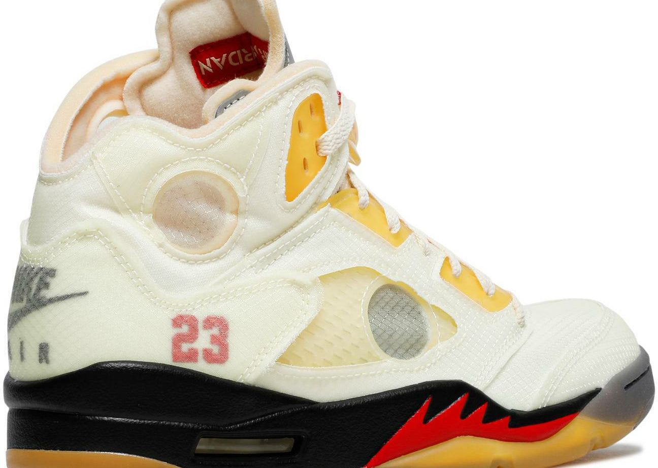 Off-White X Air Jordan 5 Retro "Sail" (2020) | MrSneaker