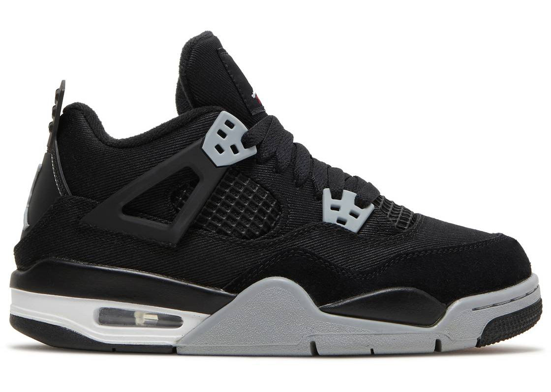 Air Jordan 4 Retro "Black Canvas" (GS/Juniors) (2022) | MrSneaker