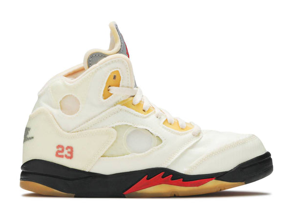 Off White X Air Jordan 5 Retro SP 'Sail' (PS/Kids)