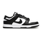 Black and white sneaker with Nike logo on a white background
