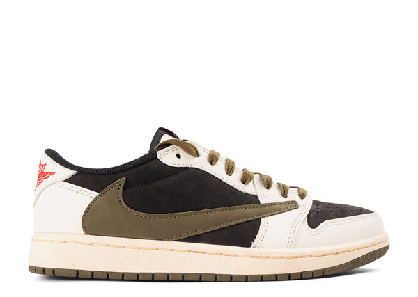 Pre-owned Travis Scott X Air Jordan 1 Low OG SP 'Olive' (Wmns) (2023) UK7