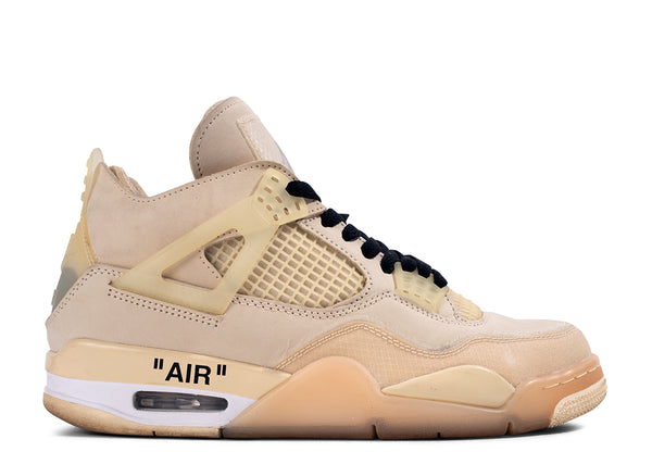Pre-owned Off-White X Air Jordan 4 Retro 'Sail' (2020) UK6.5