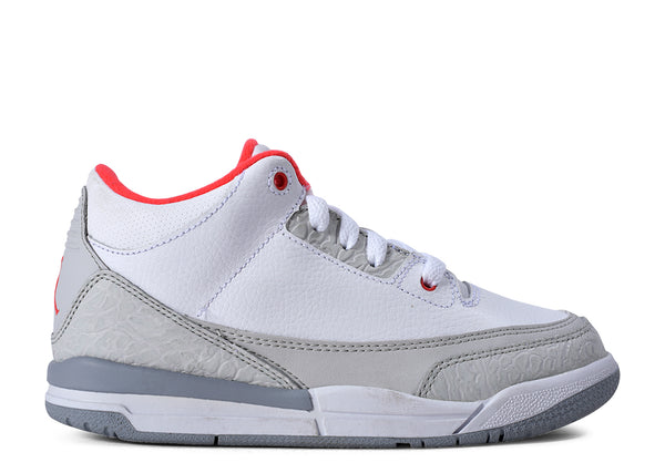 Air Jordan 3 Retro 'White Crimson' (PS/Kids) (2010)