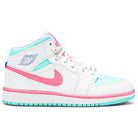 Air Jordan 1 Mid "White Pink Green Soar" (GS/Juniors) (2020) | MrSneaker