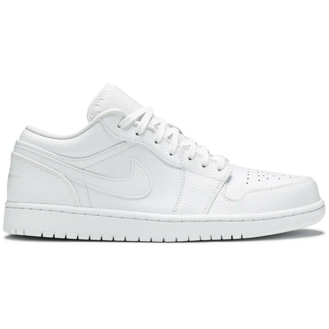 Air Jordan 1 Low "Triple White" Tumbled Leather (2020) | MrSneaker