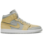 Air Jordan 1 Mid SE "Mixed Textures" (Grey Yellow) (2020) | MrSneaker
