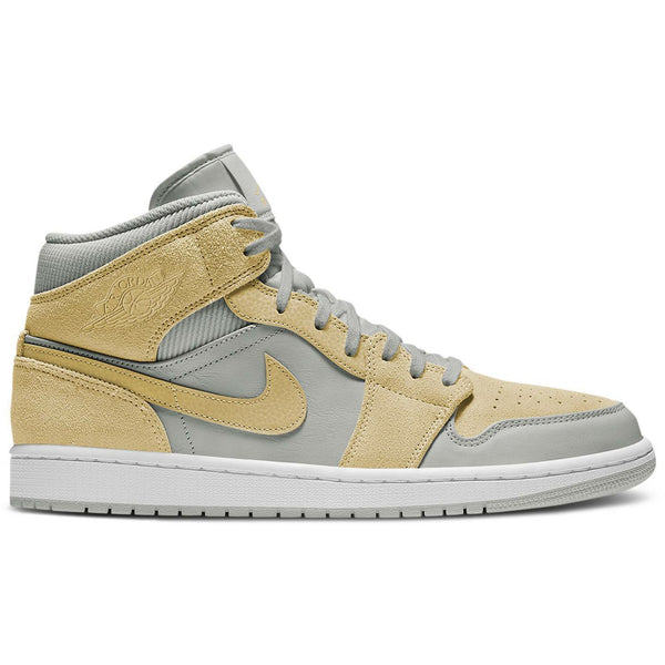 Air Jordan 1 Mid SE 'Mixed Textures' (Grey Yellow) (2020)
