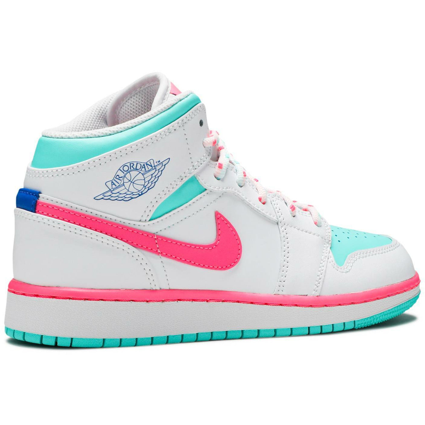 Air Jordan 1 Mid "White Pink Green Soar" (GS/Juniors) (2020) | MrSneaker