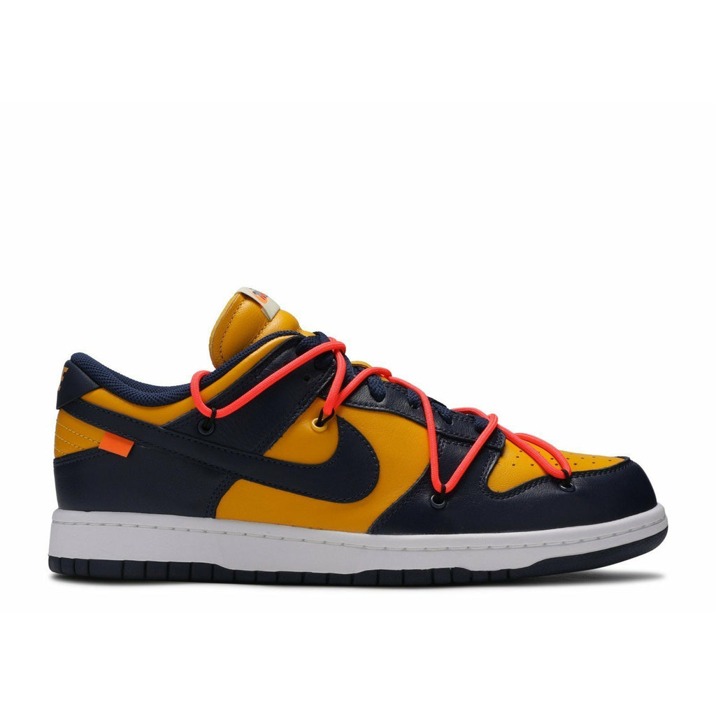 Nike-Off-White Dunk Low Leather "Michigan Blue"-mrsneaker